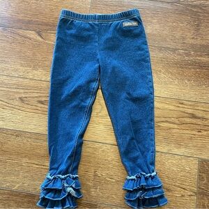MATILDA JANE 4 BRIGHT EYES COTTON DENIM RUFFLED JEGGING LEGGINGS